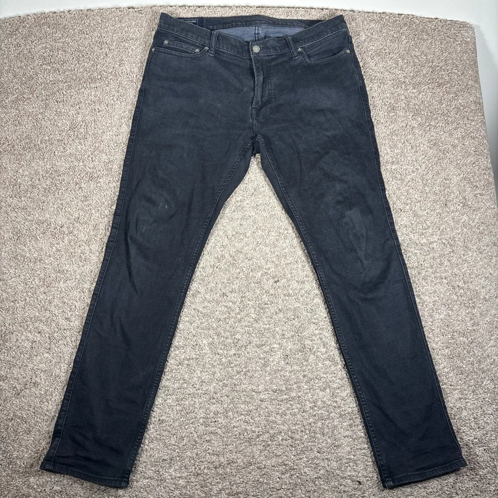 Abercrombie Fitch Langdon Slim Dark Wash Stretch‎ Jeans Mens 34W 32L